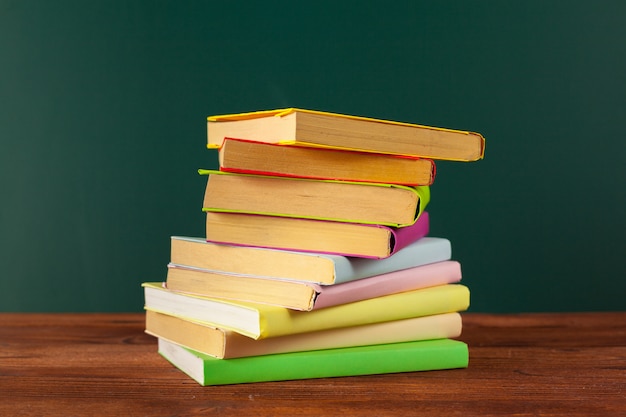 Books on Desk, Chalkboard