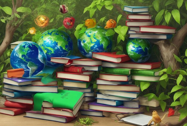 Фото Книги для более светлого будущего зеленые знания