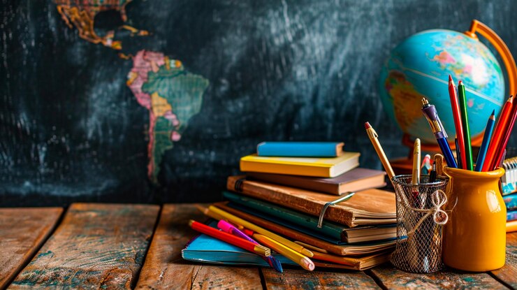 फोटो books and globe
