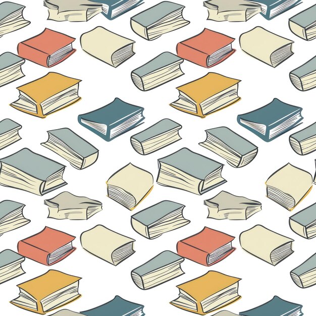 Books seamless pattern Can be used for gift wrapping wallpaper background