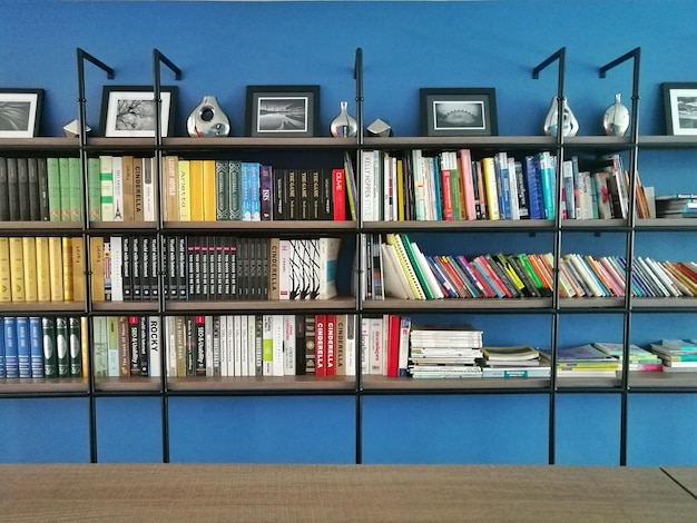 books on shelf at home