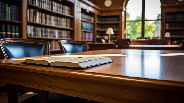 Books on shelves in the library Library interior