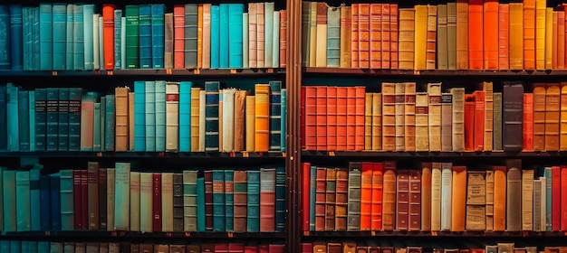 books on shelves library