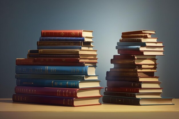 Books stack realistic