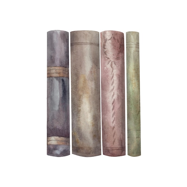 Books Watercolor Isolated