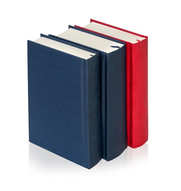 Books on a white background with clipping path