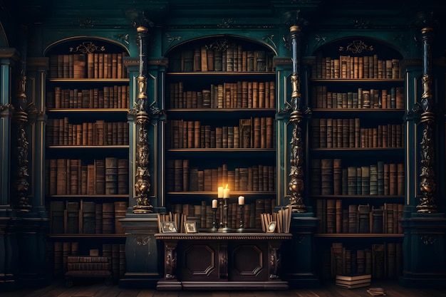 bookshelf background library background ornate bookshelf book background