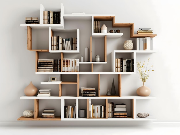 3D書棚の装飾 エレガントな書棚