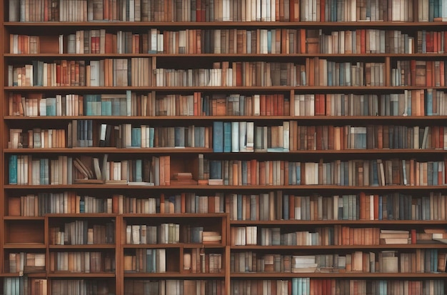 Bookshelf filled with lots of books