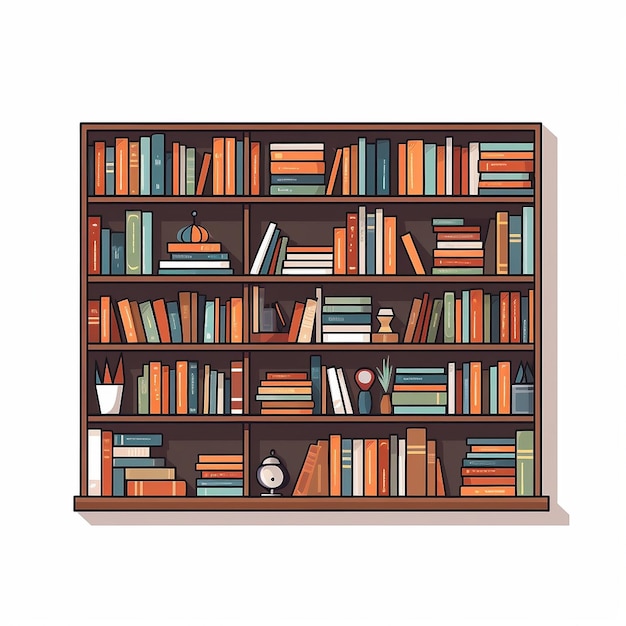 Bookshelf Illustration