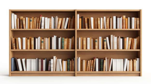 Bookshelf isolated on a white background