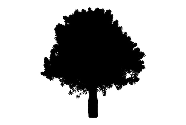 Boom silhouet botanisch kunstwerk seizoensgebonden hout vorm art