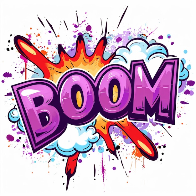 boom text effect background