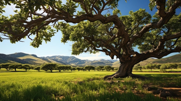 boomlandschap achtergrond HD 8K behang Stock Fotografie Beeld