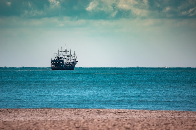 Foto boot op het strand