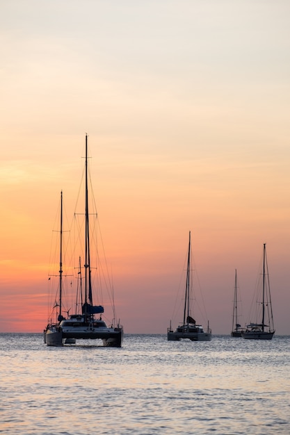 Boot zonsondergang