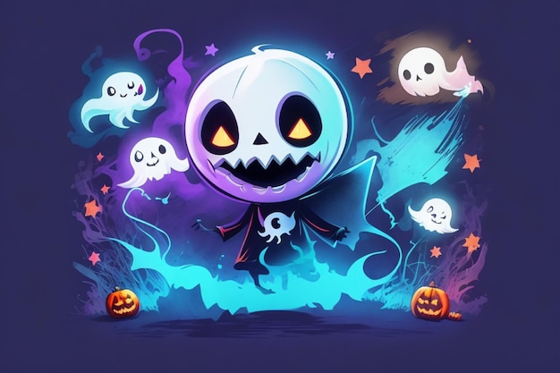 Bootiful Ghostly Delight Leuk kinderachtig Halloween-kunstwerk