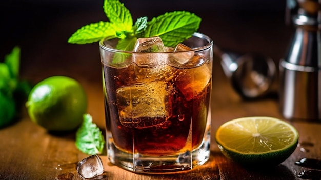 Коктейль Boozy Cuba Libre с использованием генеративного ИИ