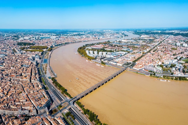 Bordeaux luchtfoto panoramisch uitzicht Frankrijk