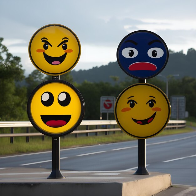 Foto borden versierd met een gevarieerd palet van kleurrijke emojis