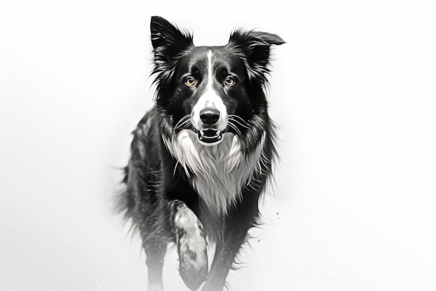 Border collie dog creative illustration generative ai