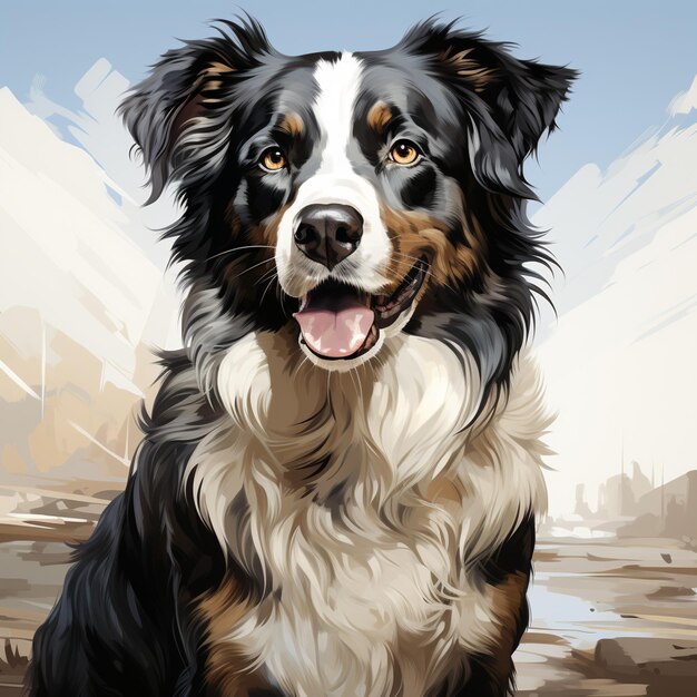 Photo border collie dog