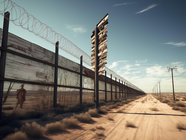 border control with powerful visuals of the border fence