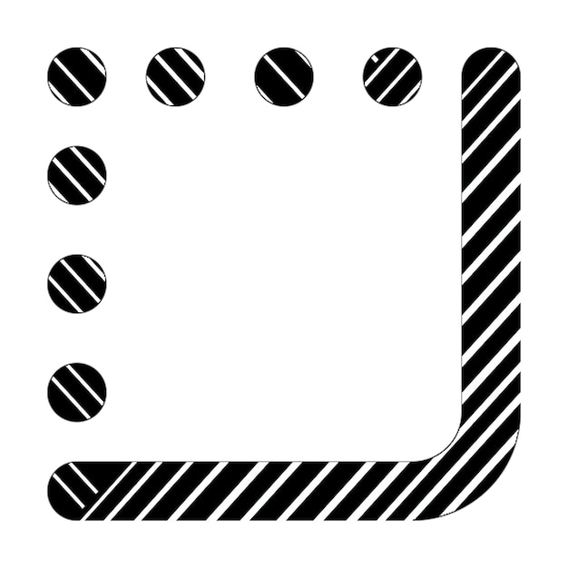 border style alt icon black white diagonal lines