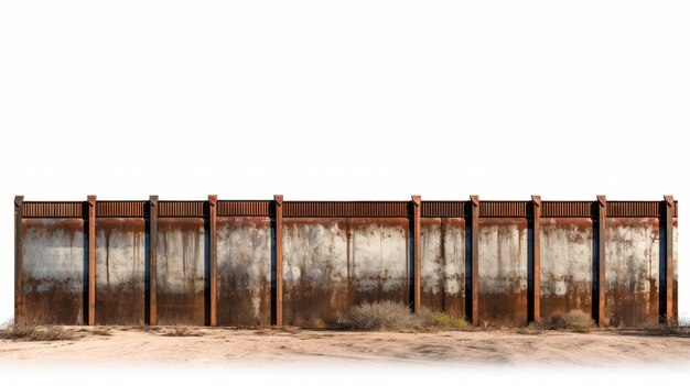 Border Wall isolated on White Background