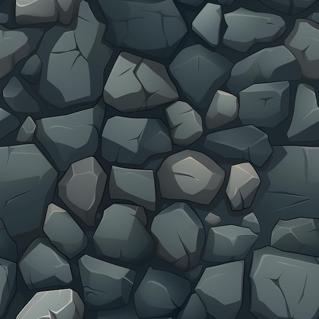 Borderless tileable rotswand of vloer textuur patroon voor videogames