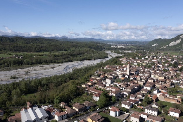 Borghetto di Borbera Pemonte Италия Деревня Вид с воздуха Панорама