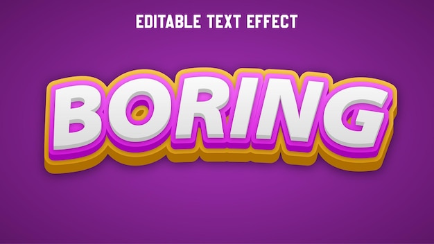 Photo boring editable text effect