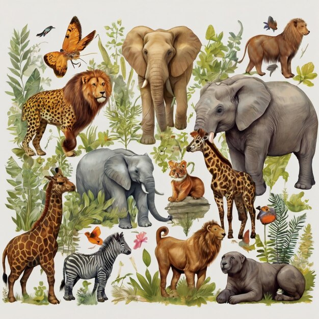 Photo borneo island animals