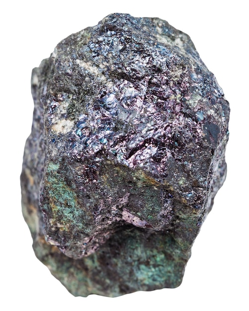 Bornite mineral stone copper ore isolated