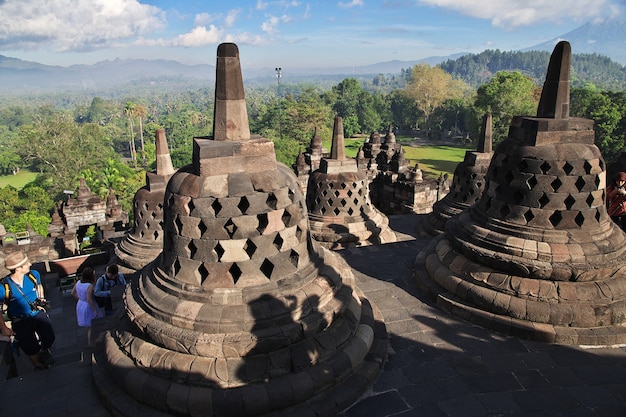 Borobudur, de grote boeddhistische tempel in indonesië