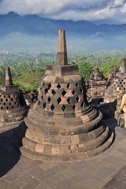 Borobudur, de grote boeddhistische tempel in Indonesië