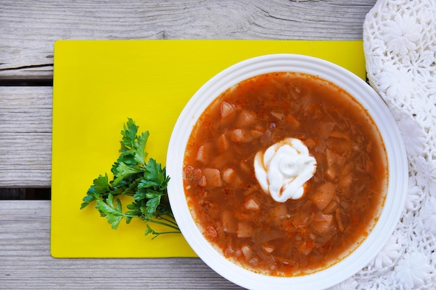 Borsch op terras