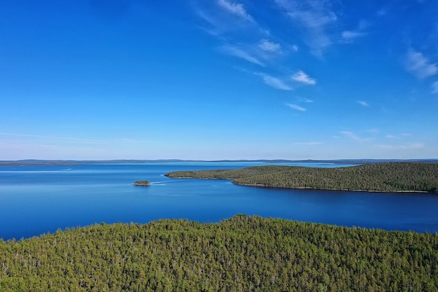 bos meer bovenaanzicht, landschap natuur uitzicht bos, achtergrond