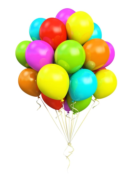 Bos van kleurrijke ballonnen