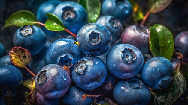 Bosbessen gezond verstand fotografie kleurrijke basis nitty raspen representatie Creatieve bron AI Gegenereerd