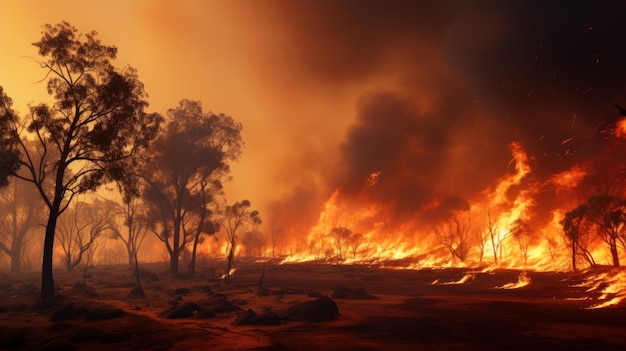 Bosbranden in de Australische outback