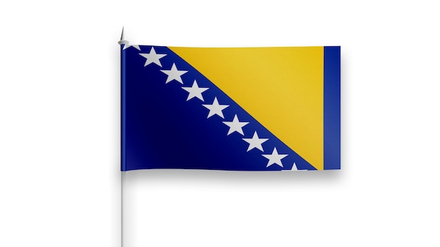 bosnia_and_herzeovian flag on a white background