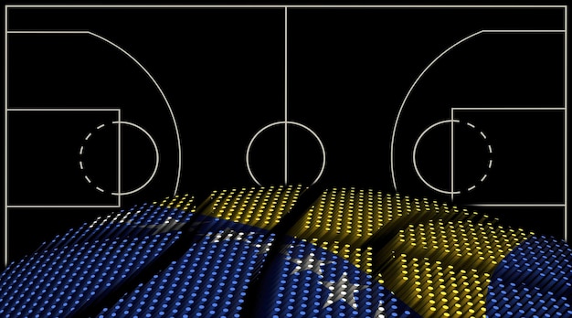 Bosnia and Herzegovina Basketball court background Basketball Ball