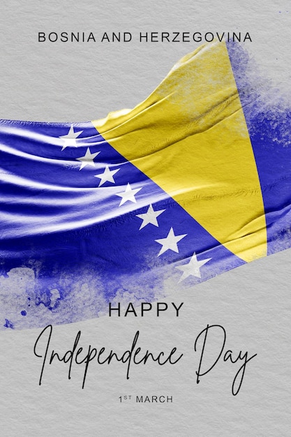 Bosnia and Herzegovina independence day template design for social and print media banner design