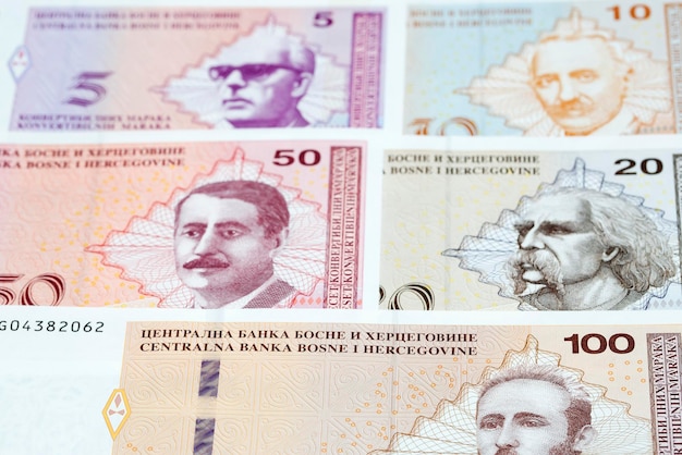 Bosnië en Herzegovina convertible mark een zakelijke achtergrond