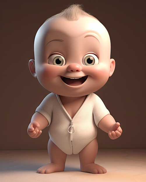 The boss baby is in a white outfit.