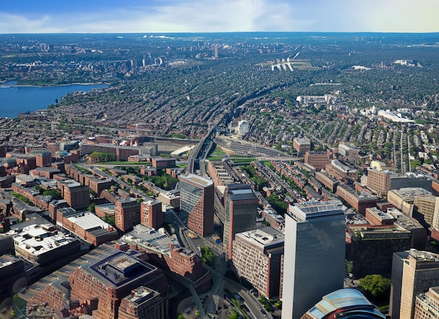 Photo boston aerial view