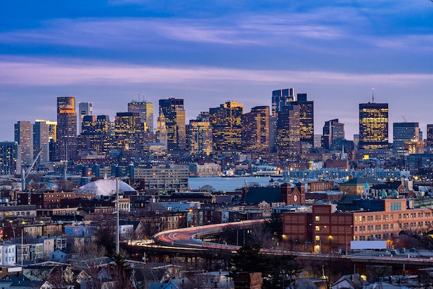 Photo boston cityscape