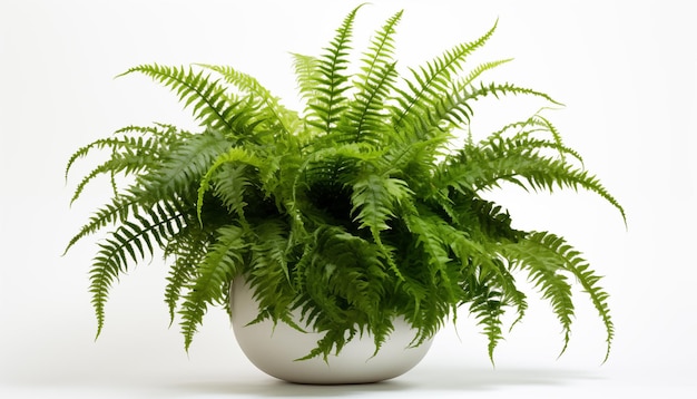 Boston fern isolated white background