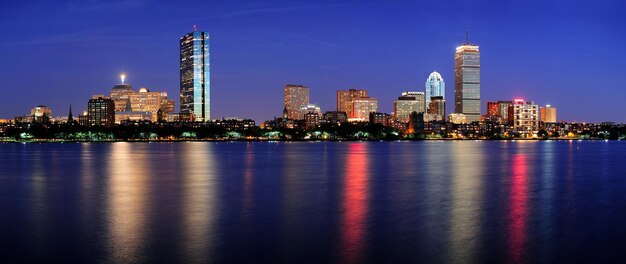 Boston nachtscène panorama